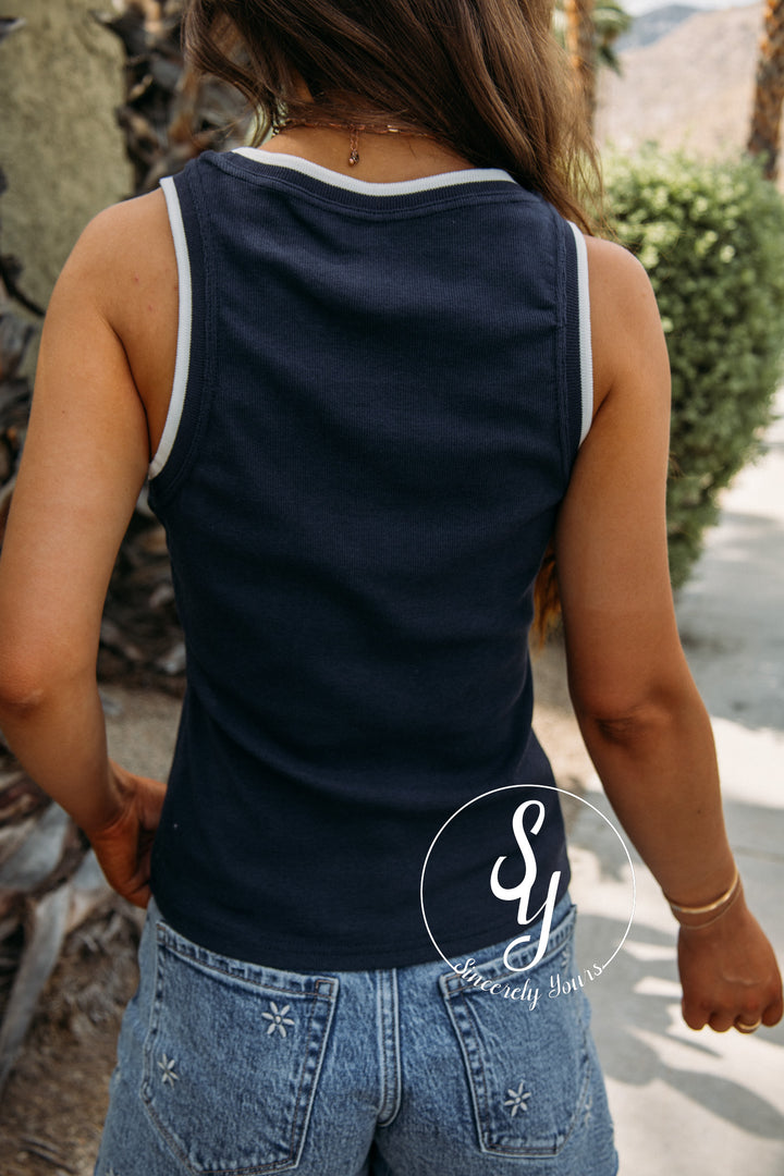 Stand Strong Tank - Charcoal Blue
