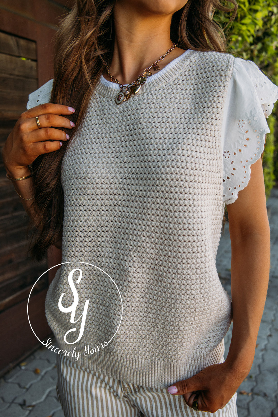Glamour Feeling Sweater - Natural