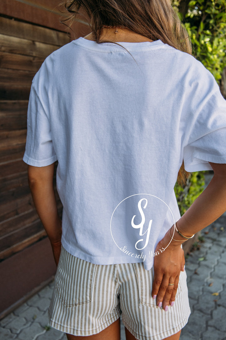 Fly Bird Graphic Top - White