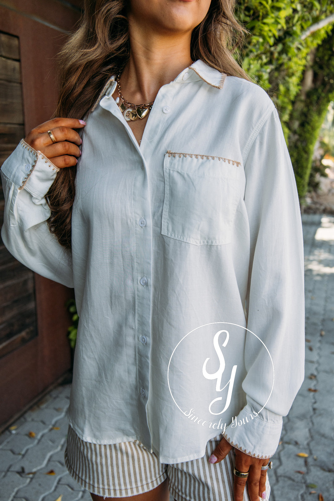 Penthouse Blouse - White
