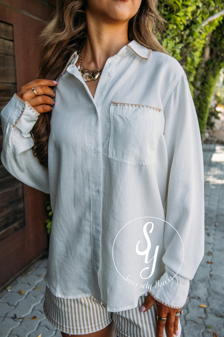 Penthouse Blouse - White
