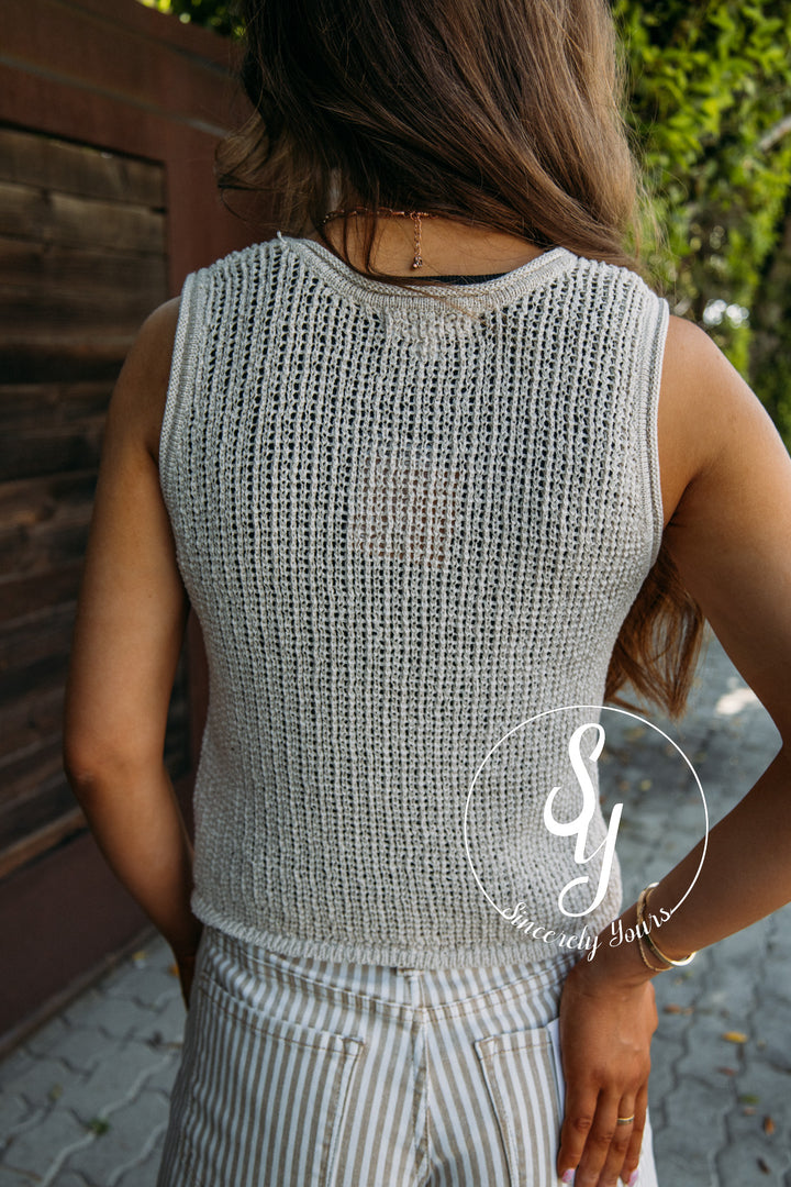 Winona Overlay Sweater - Oatmeal
