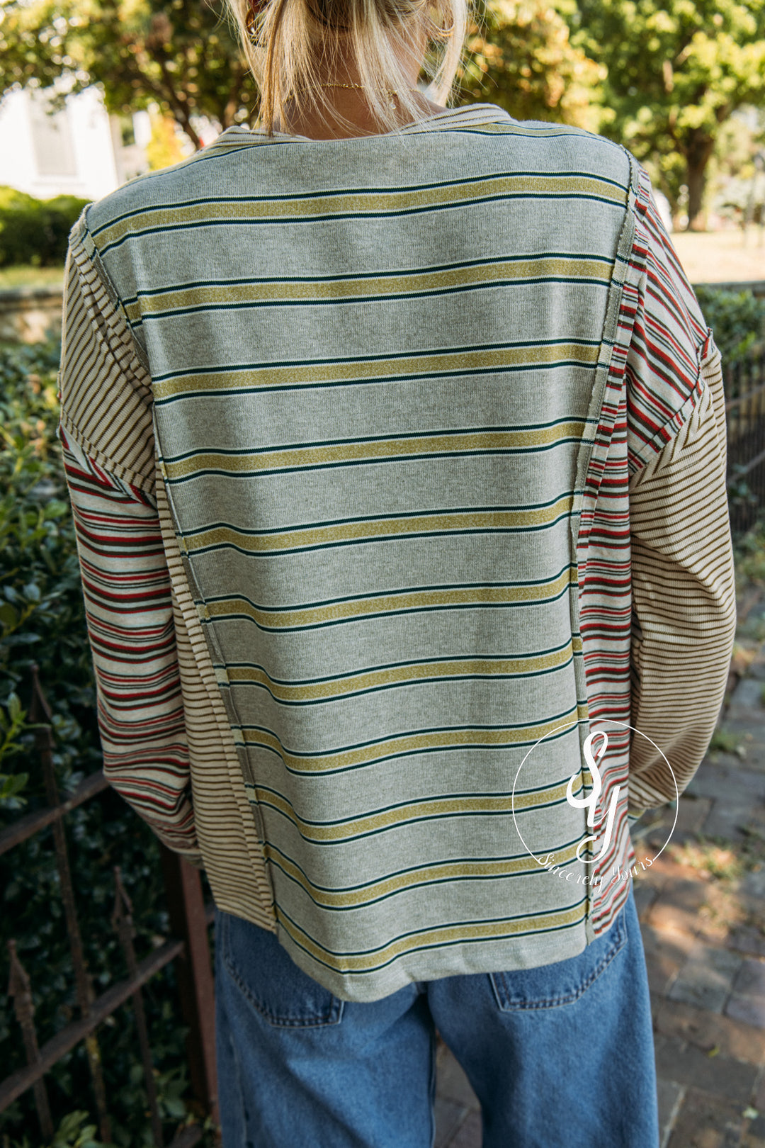 Maisie Top - Olive Combo