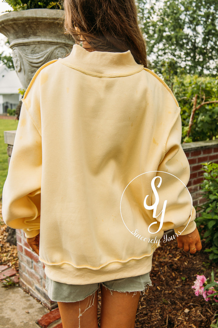 Jesus Saves Mock Neck - Yellow