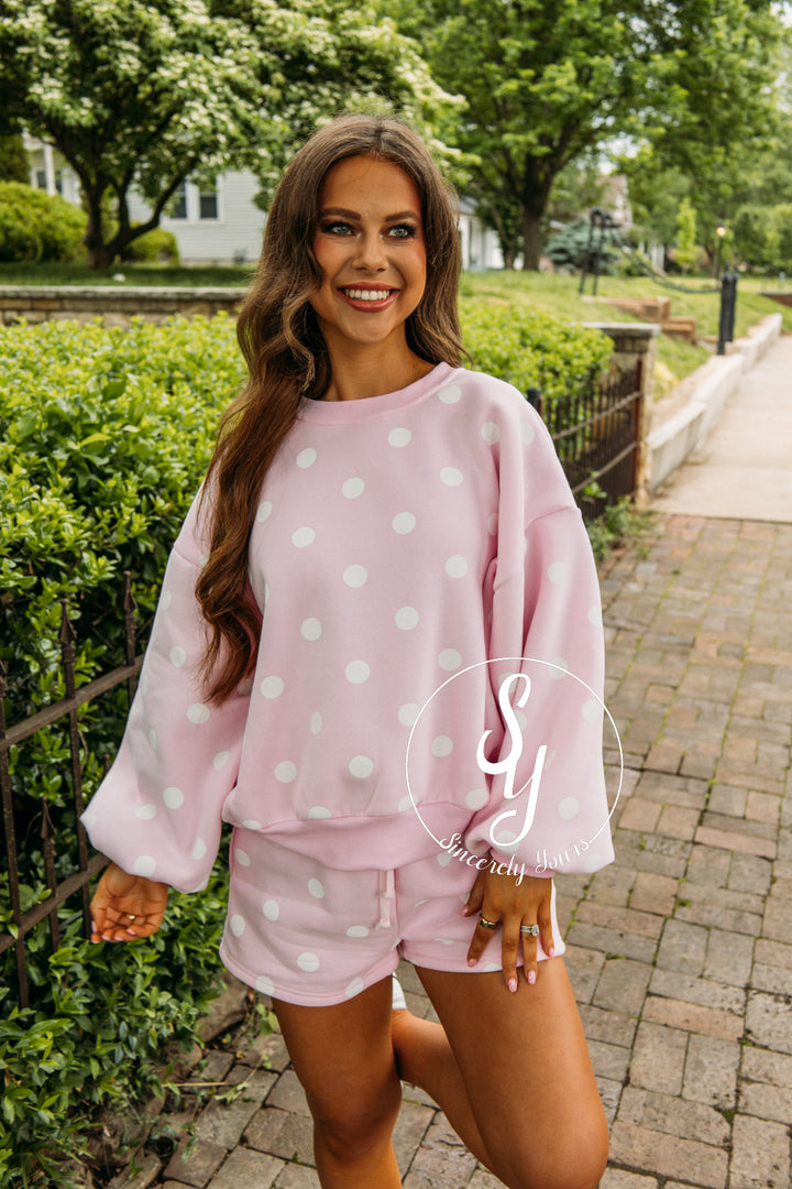 Spotted Set - Pink/White Dots