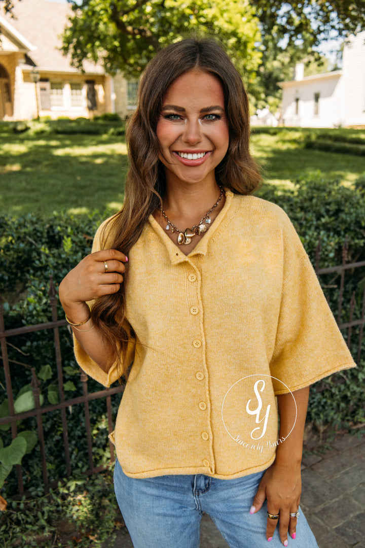 Sunday Stroll Sweater - Light Mustard