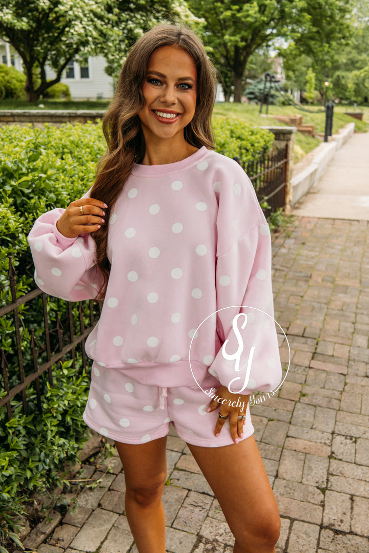 Spotted Set - Pink/White Dots