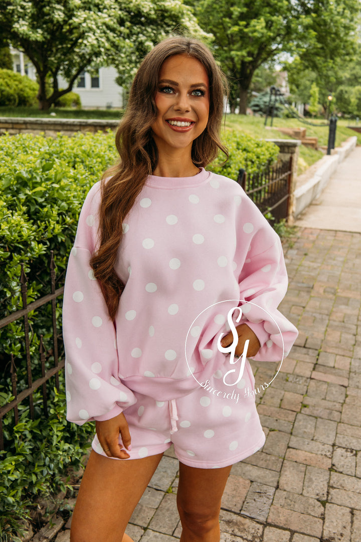 Spotted Set - Pink/White Dots