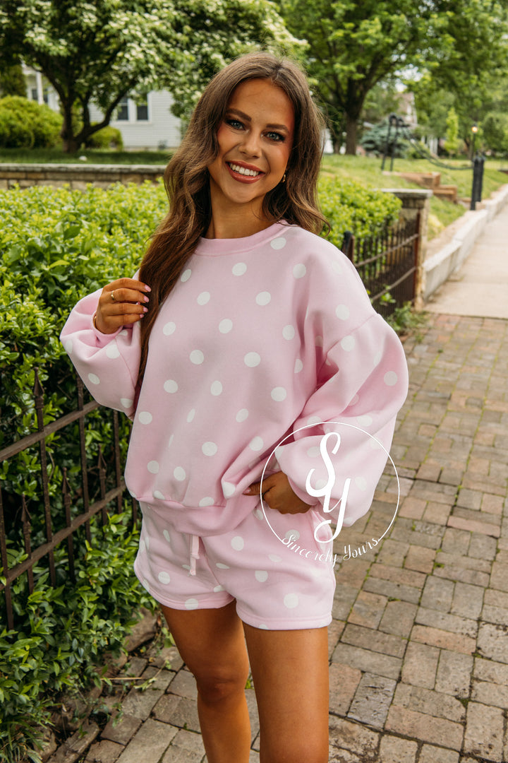 Spotted Set - Pink/White Dots