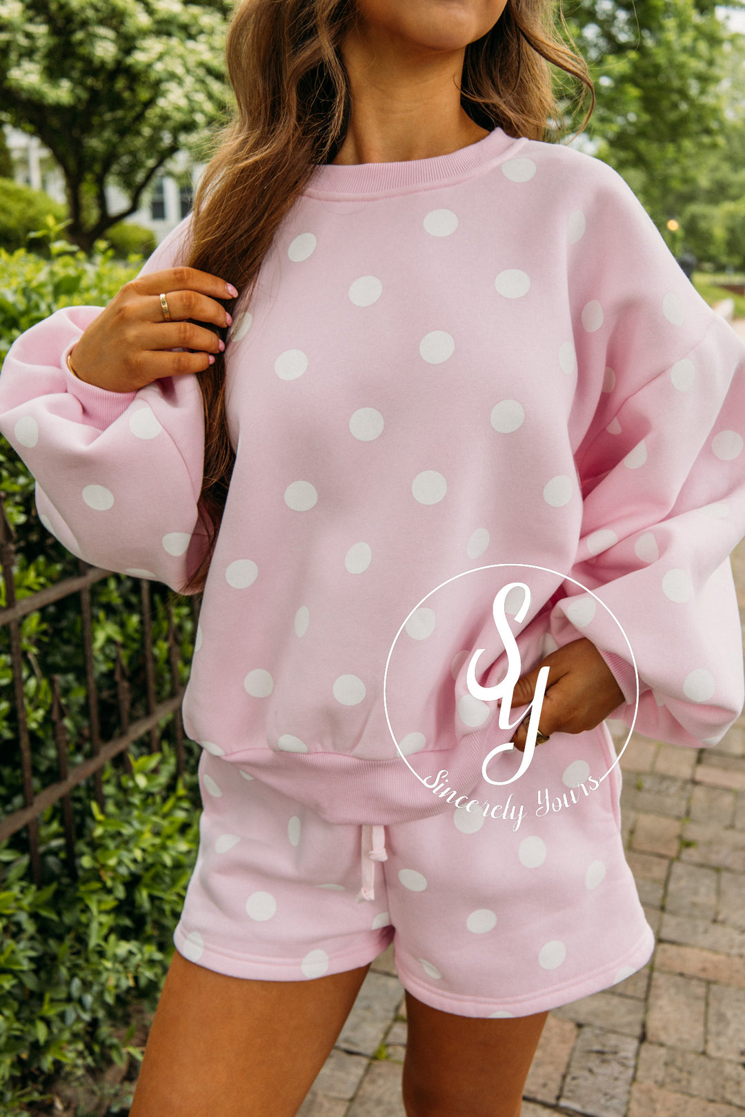 Spotted Set - Pink/White Dots