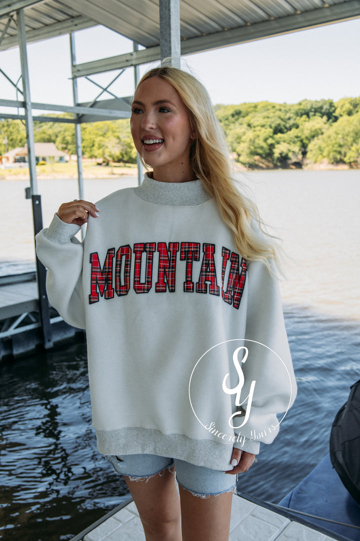 Lake and Mountain Reversible Mock Neck - Ash Grey