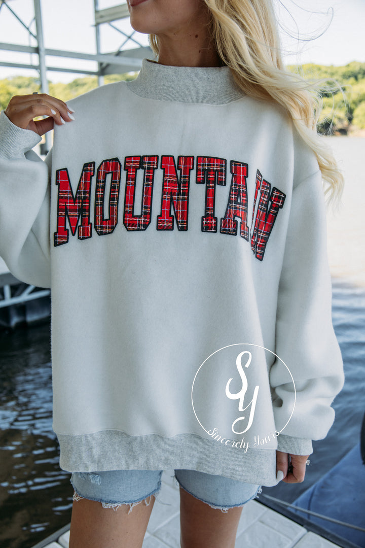 Lake and Mountain Reversible Mock Neck - Ash Grey