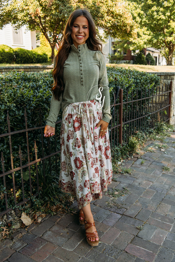 First Pick Skirt - Brick Red