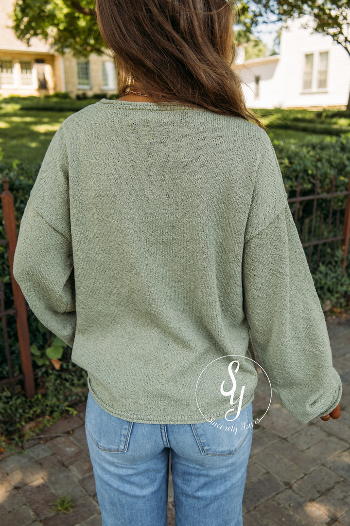 September Sky Sweater - Olive