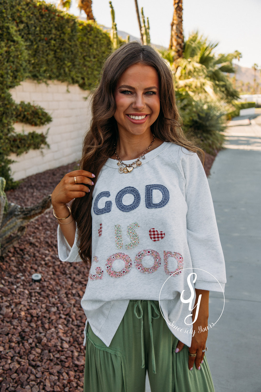 God Is Good Top -H. Grey