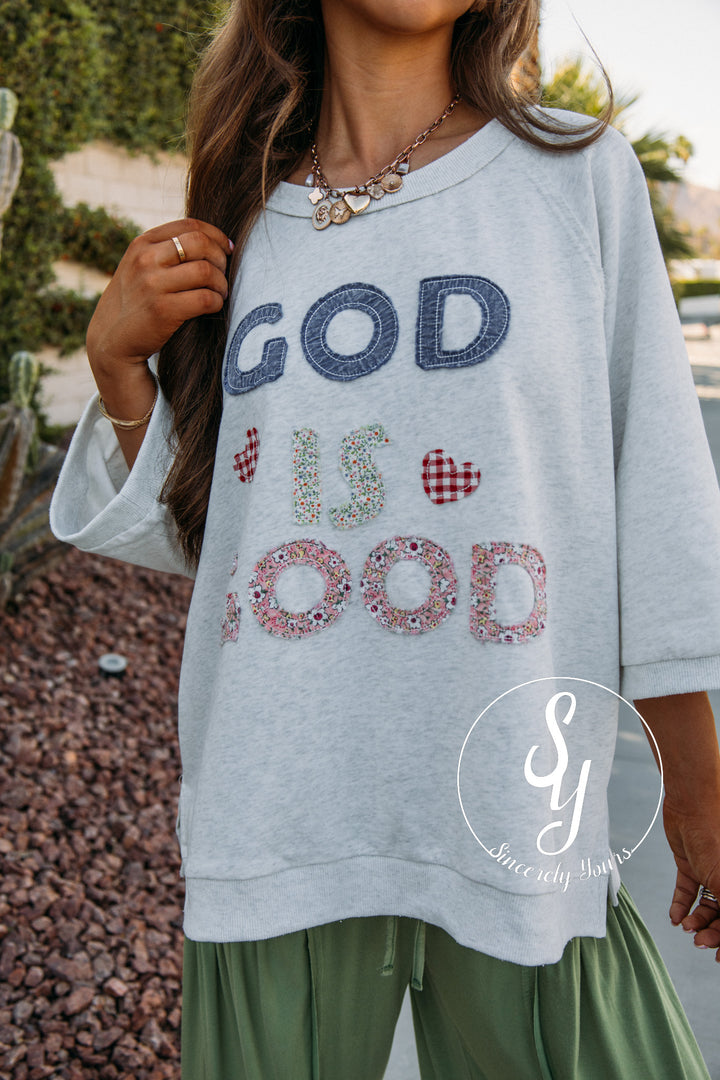 God Is Good Top -H. Grey