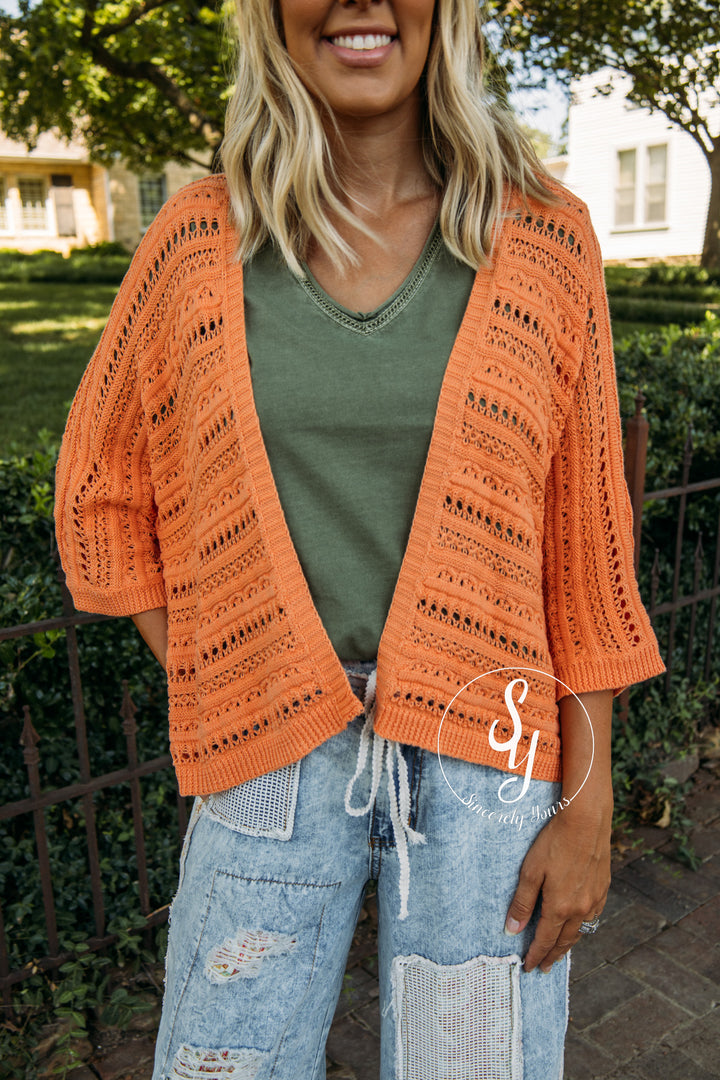 Pearson Cardigan - Orange