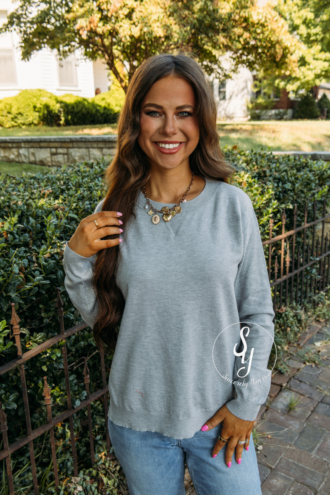 Amber Top - H. Grey