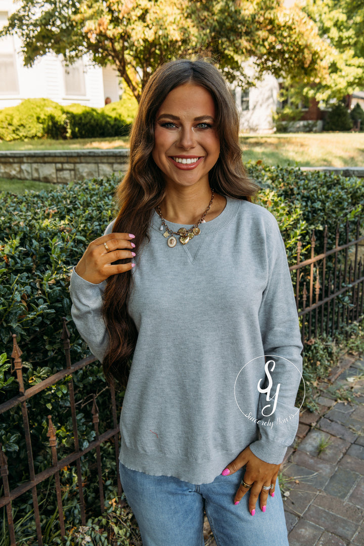 Amber Top - H. Grey