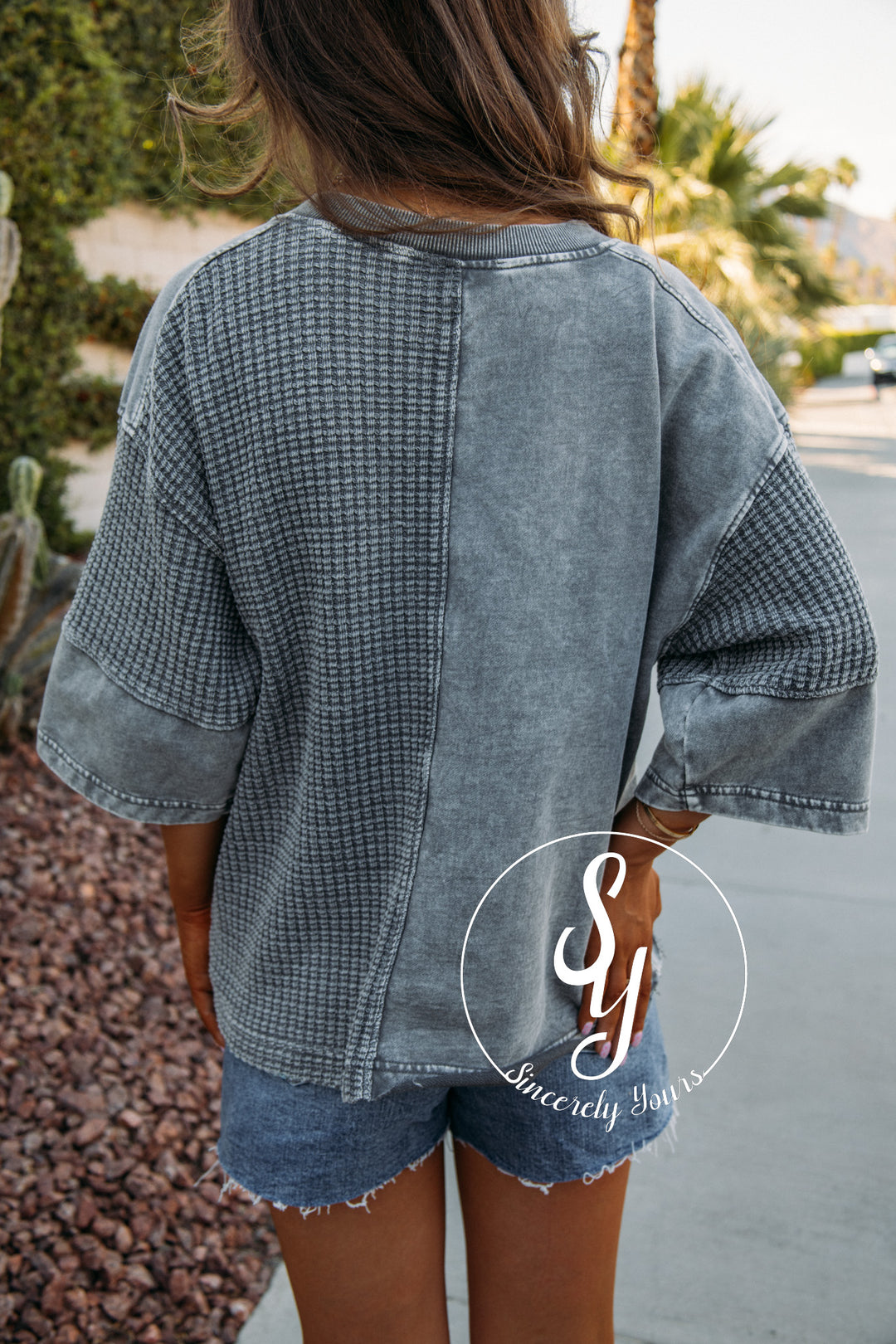 Block Love Top - Ash