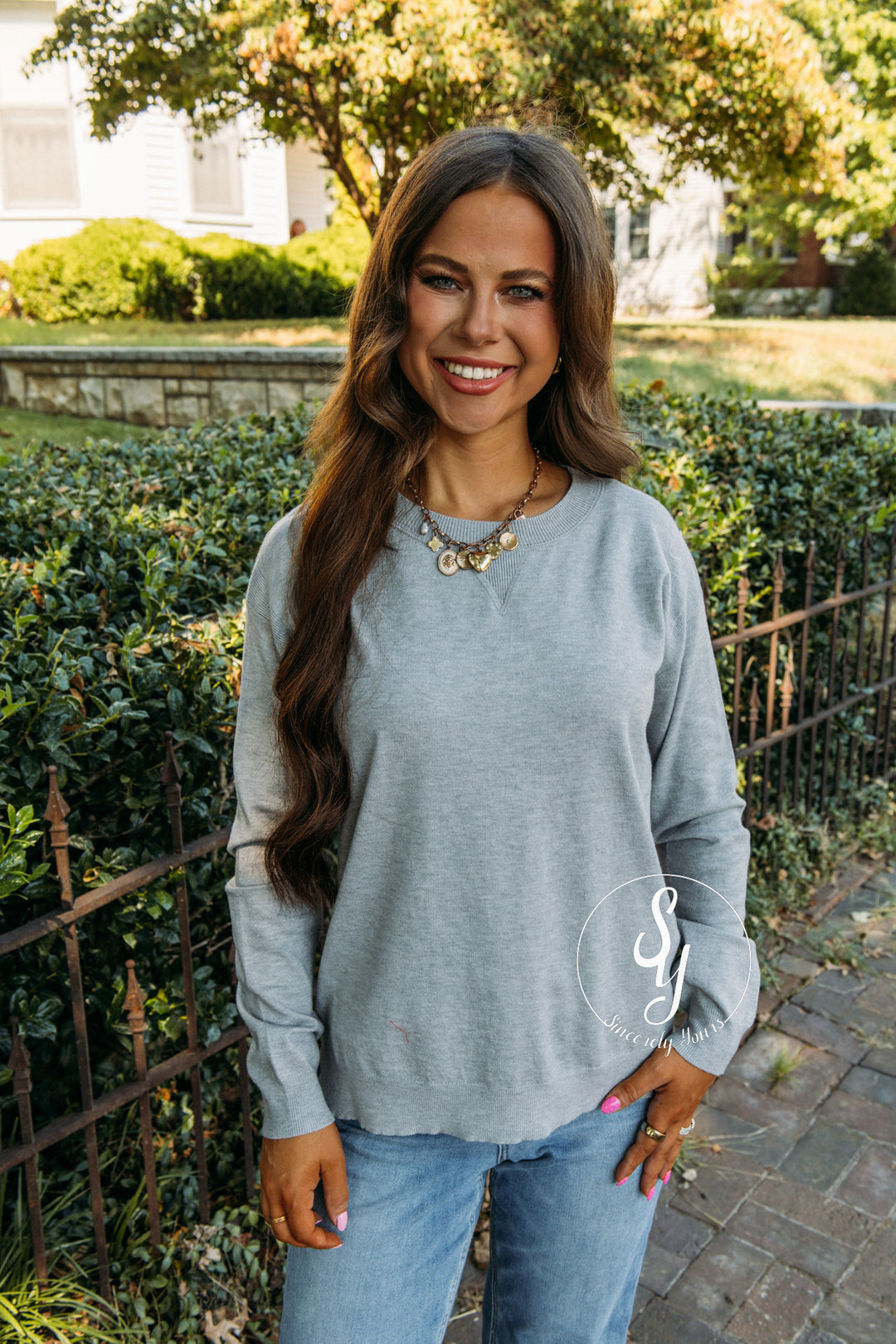 Amber Top - H. Grey