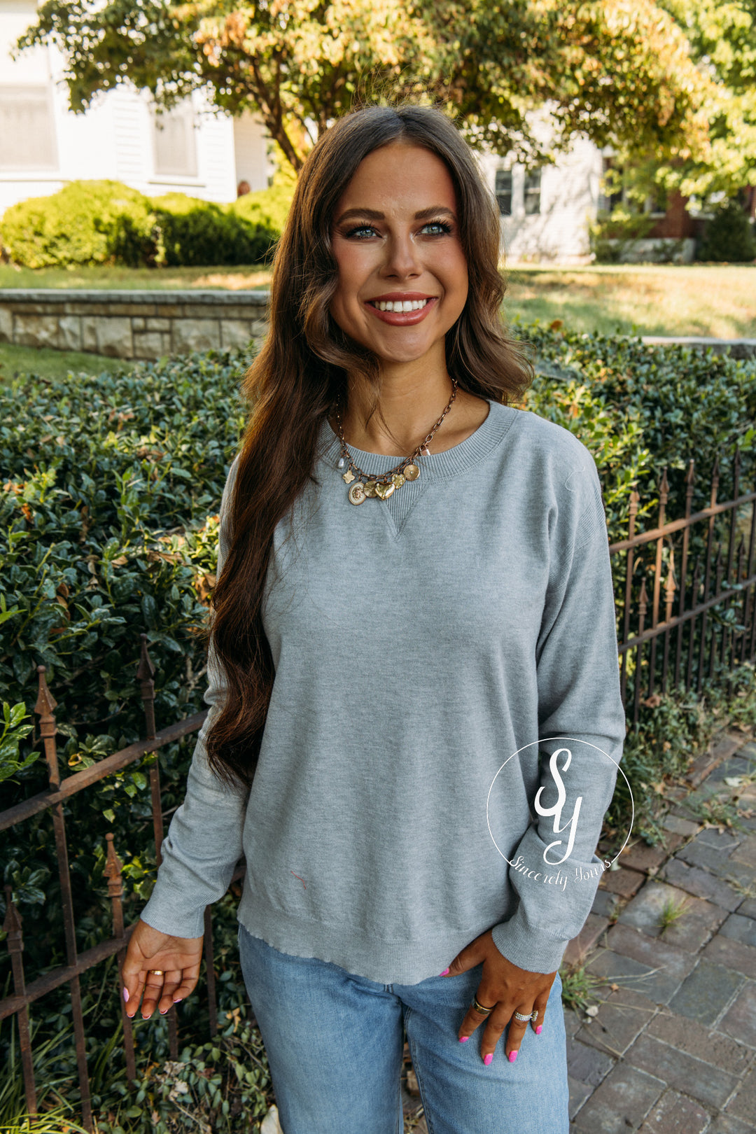 Amber Top - H. Grey
