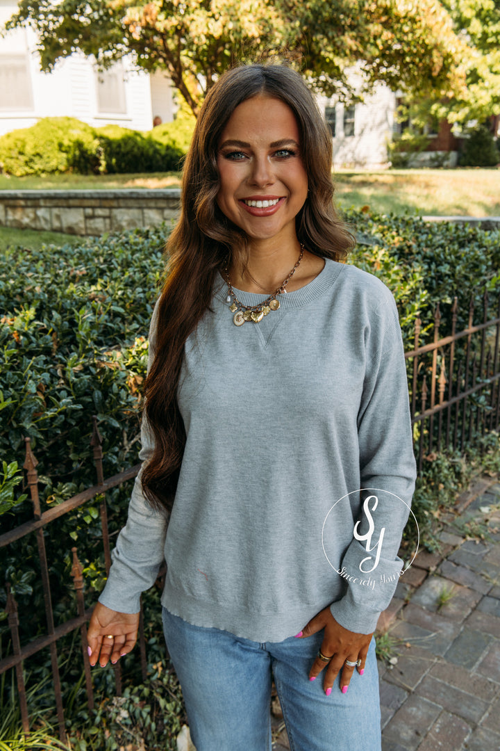 Amber Top - H. Grey