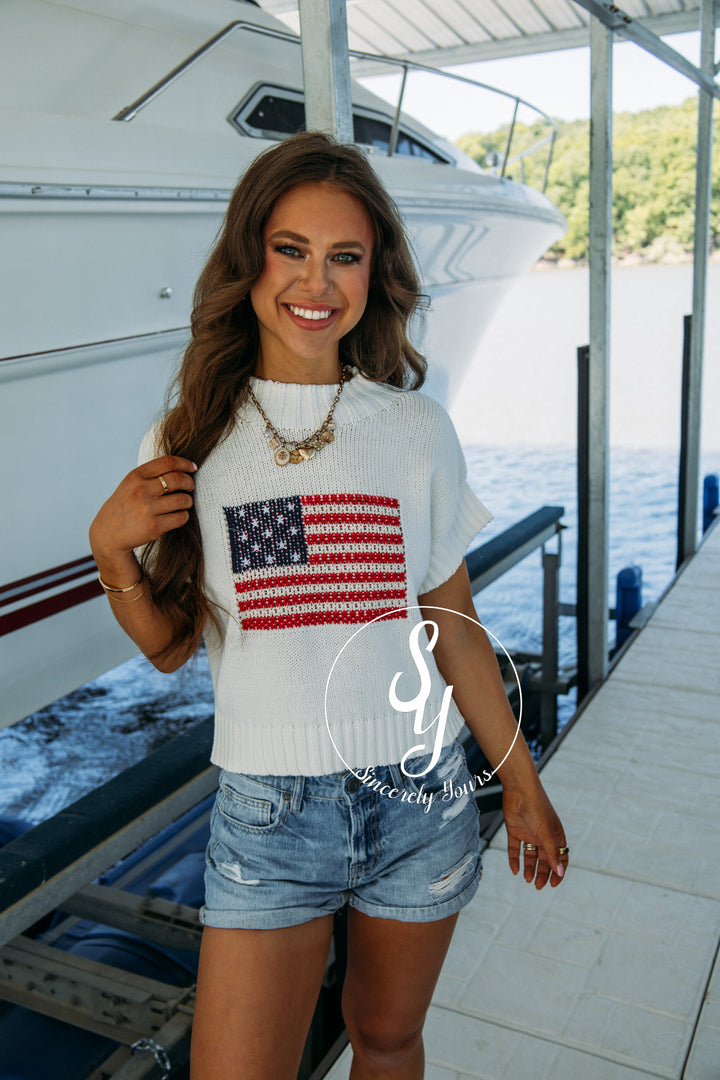 Classic Flag Sweater - Off White