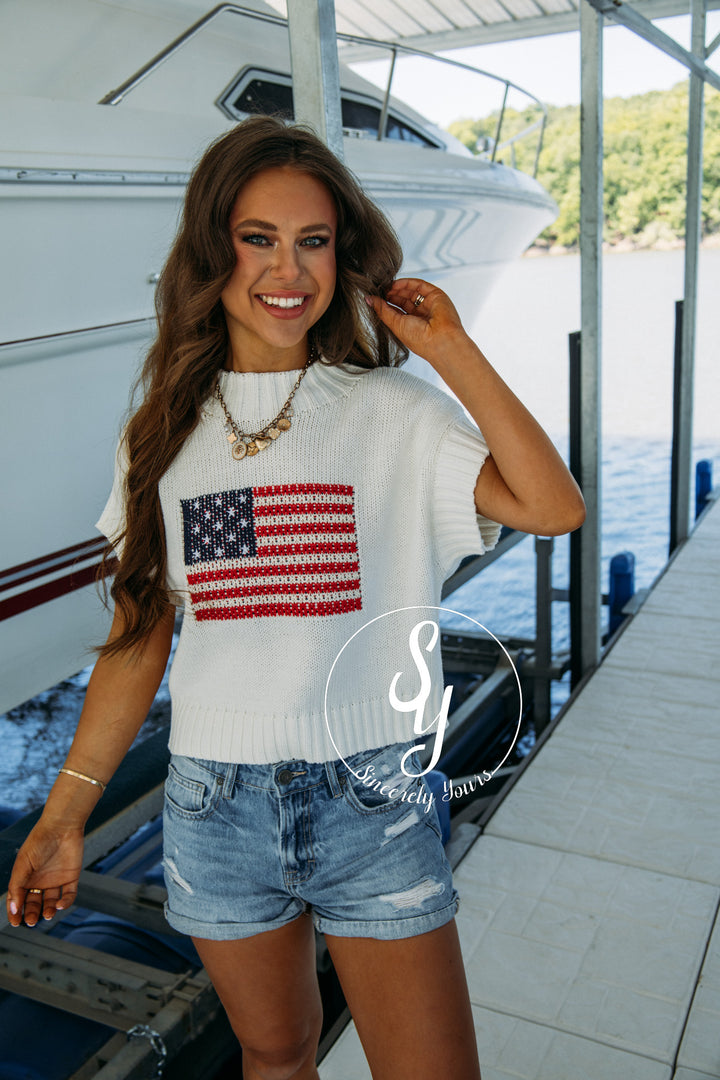 Classic Flag Sweater - Off White