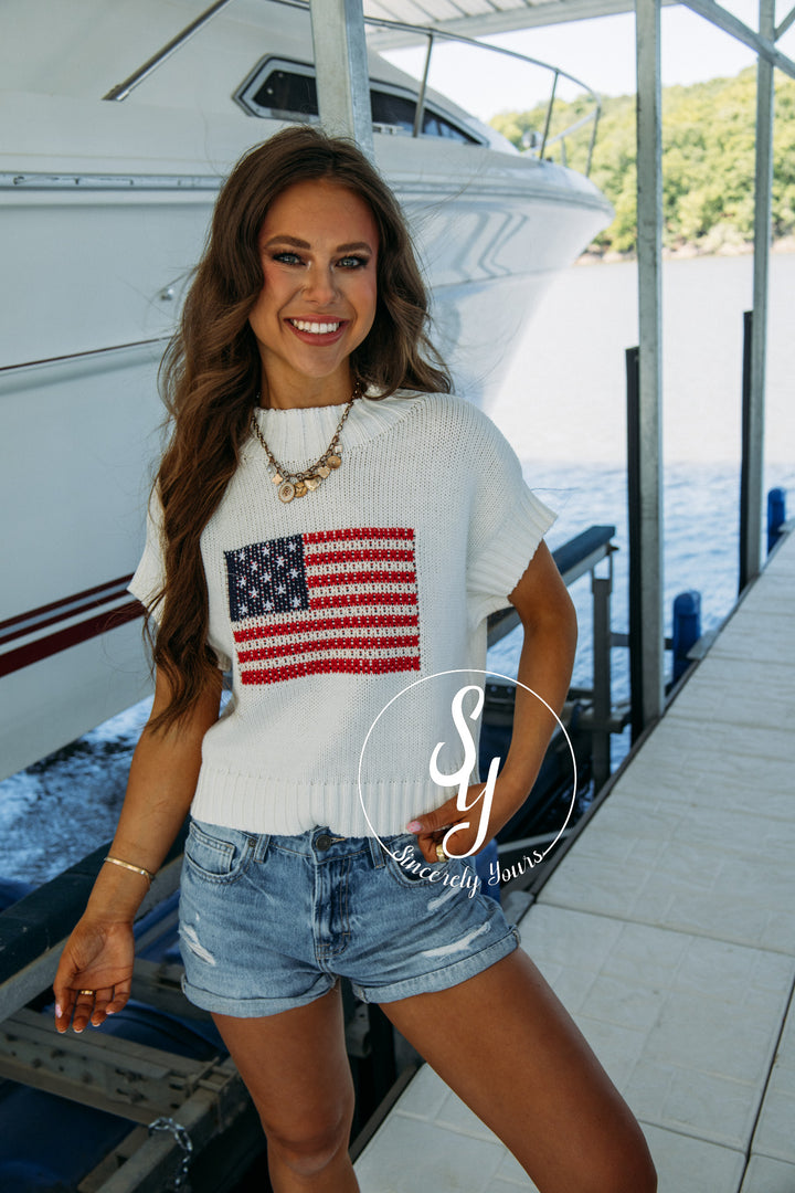 Classic Flag Sweater - Off White