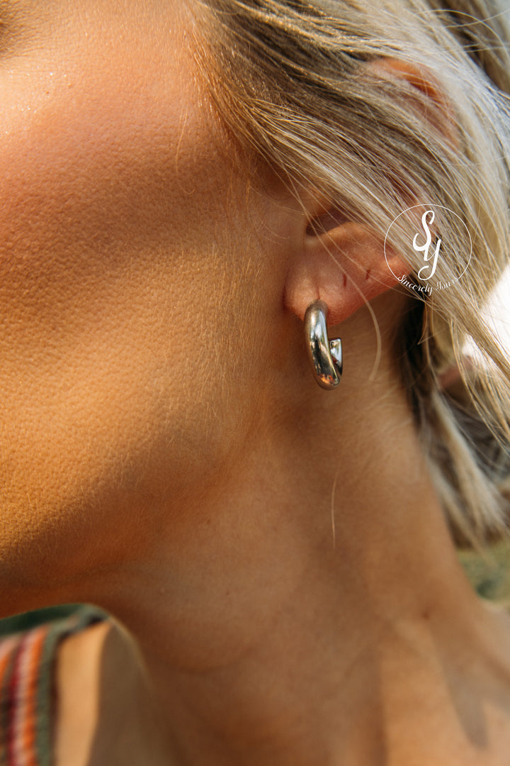 Polished Earring- Silver