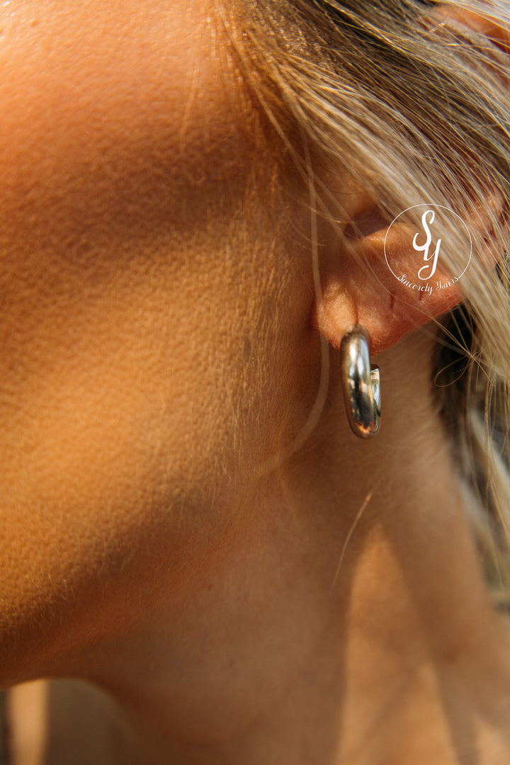 Polished Earring- Silver