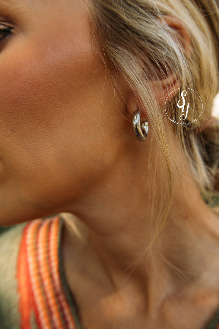 Polished Earring- Silver