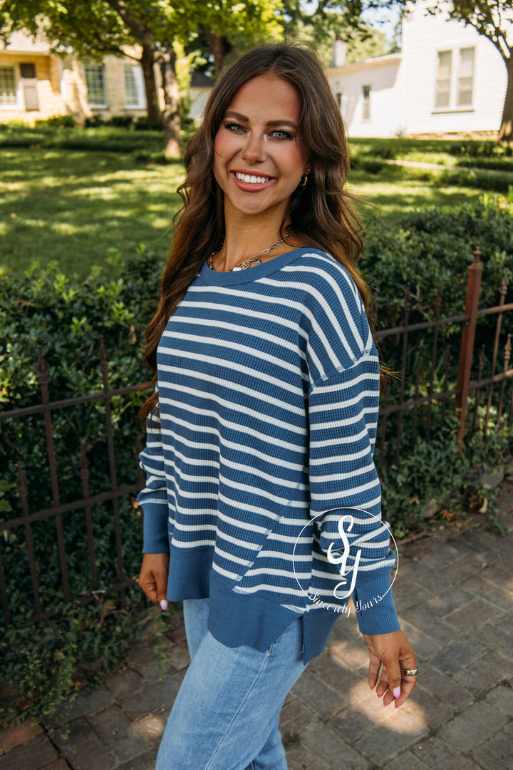 Casual Crush Top - Blue Cream