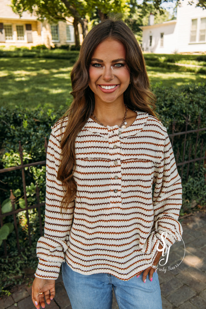 Coffee And Chill Top - Rust Multi