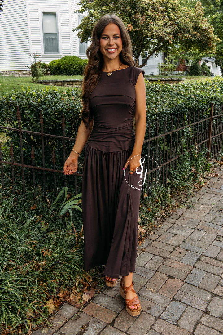 Simple Stunning Dress - Chocolate