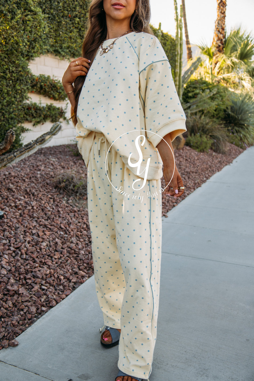 In The Spotlight Set - Butter Yellow/Blue Spots
