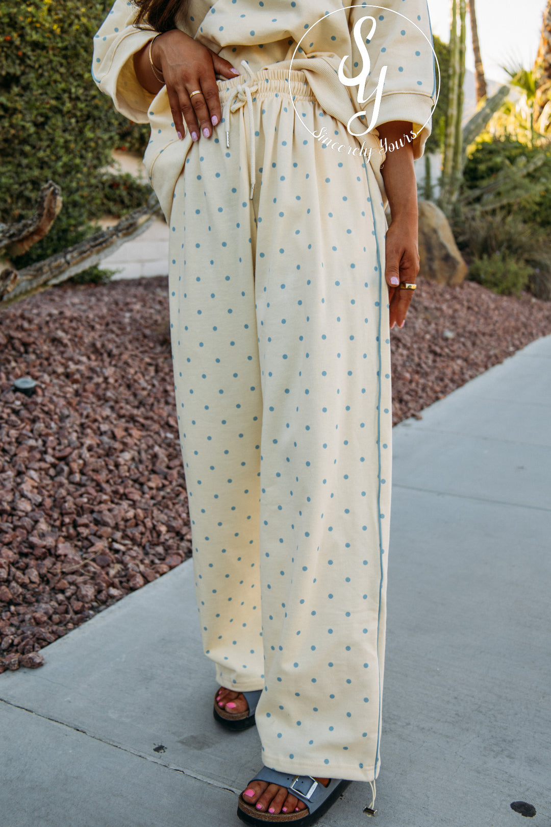In The Spotlight Set - Butter Yellow/Blue Spots