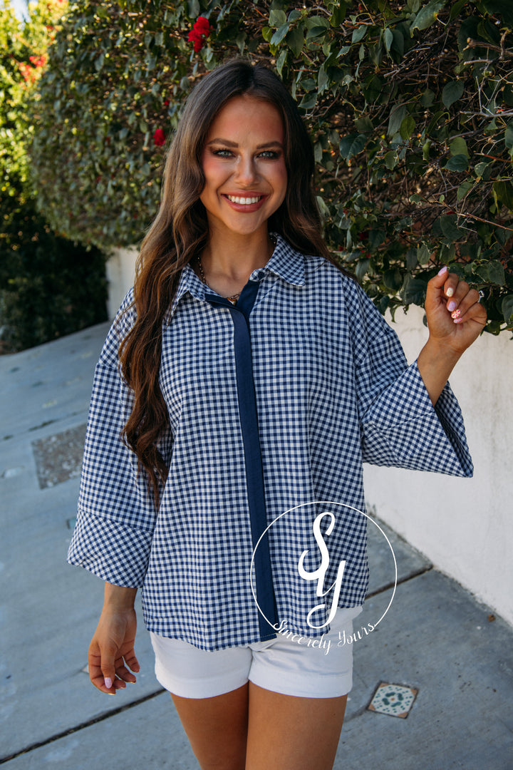 Timeless Charm Top - Navy