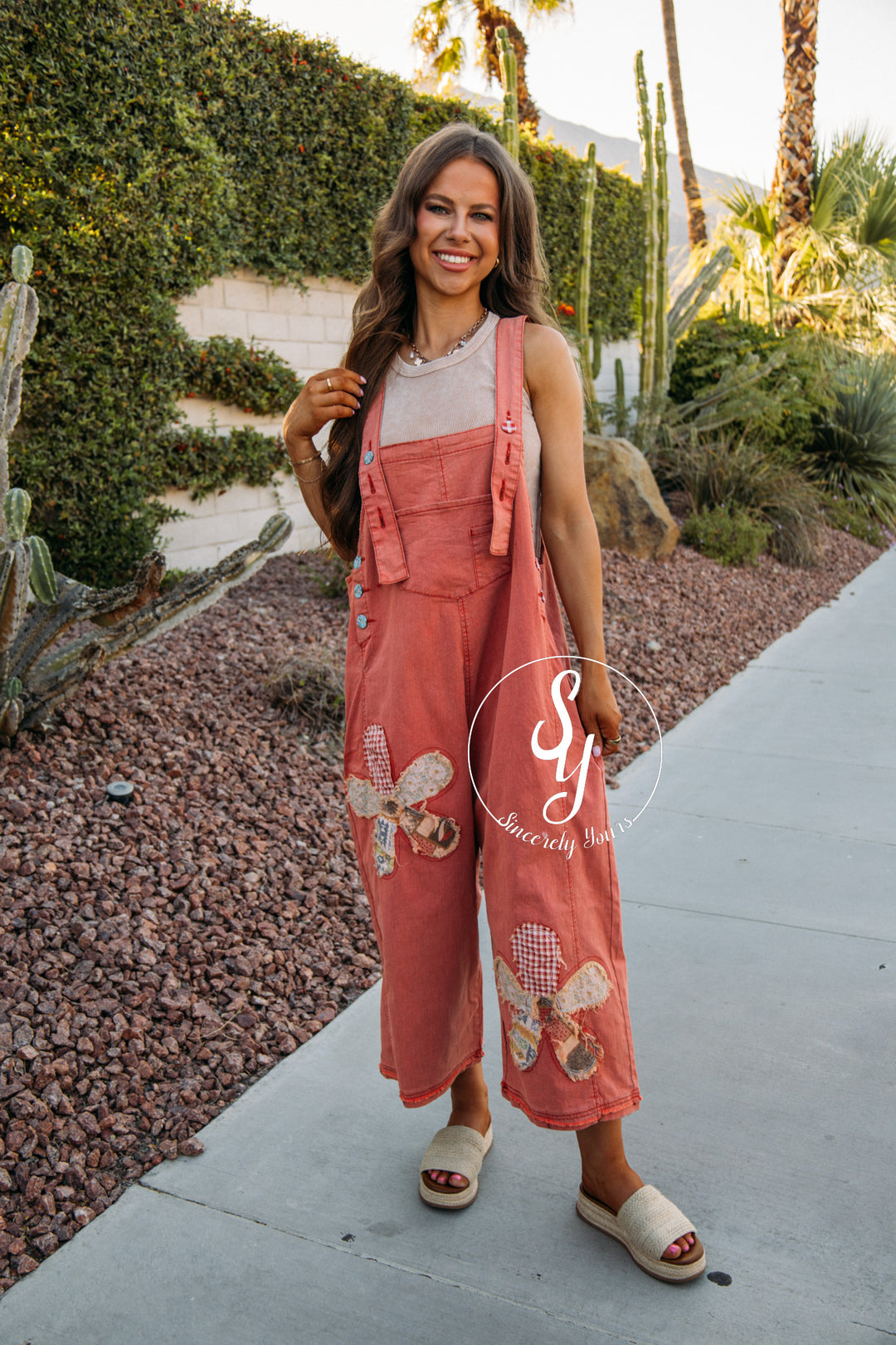 Garden Picking Overalls - Boho Red