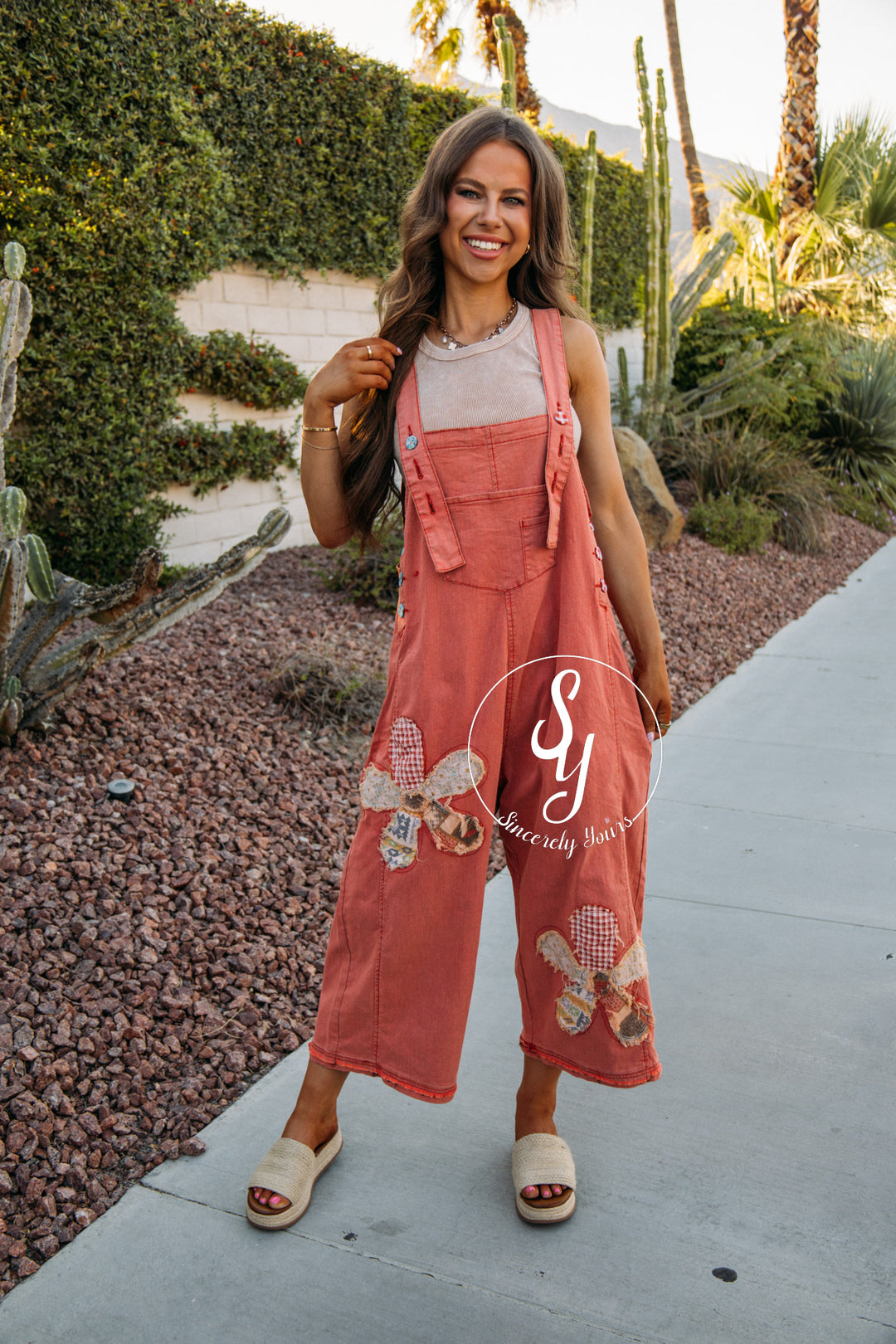 Garden Picking Overalls - Boho Red