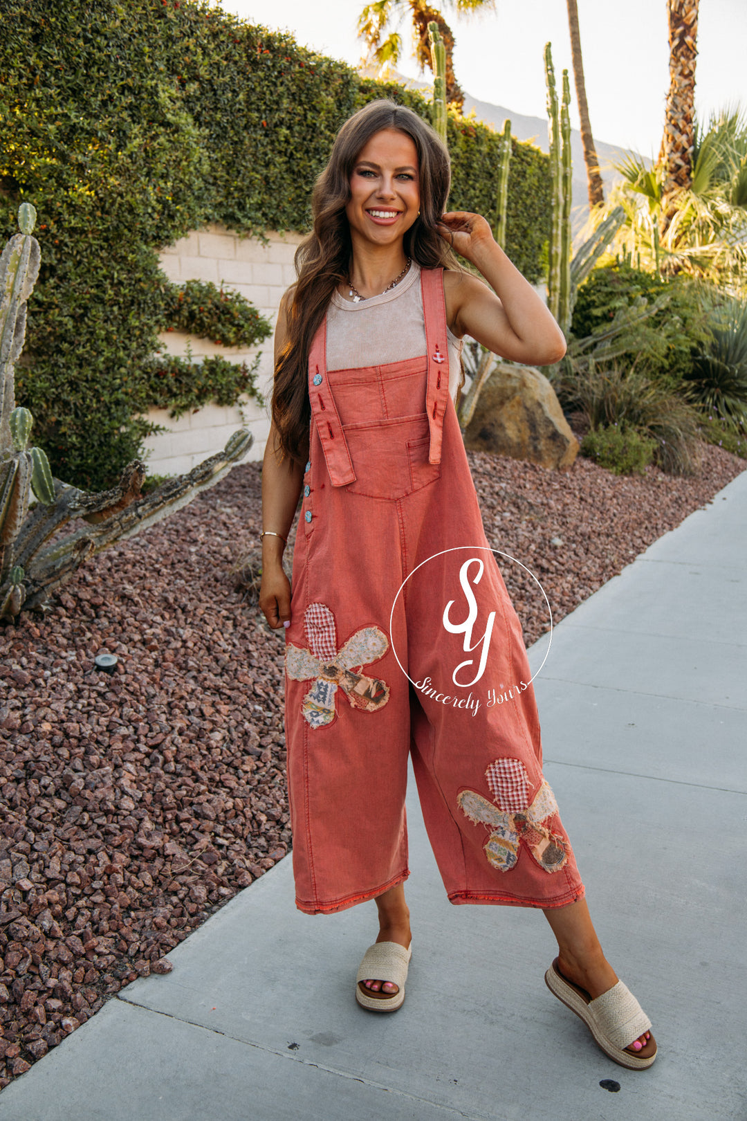 Garden Picking Overalls - Boho Red