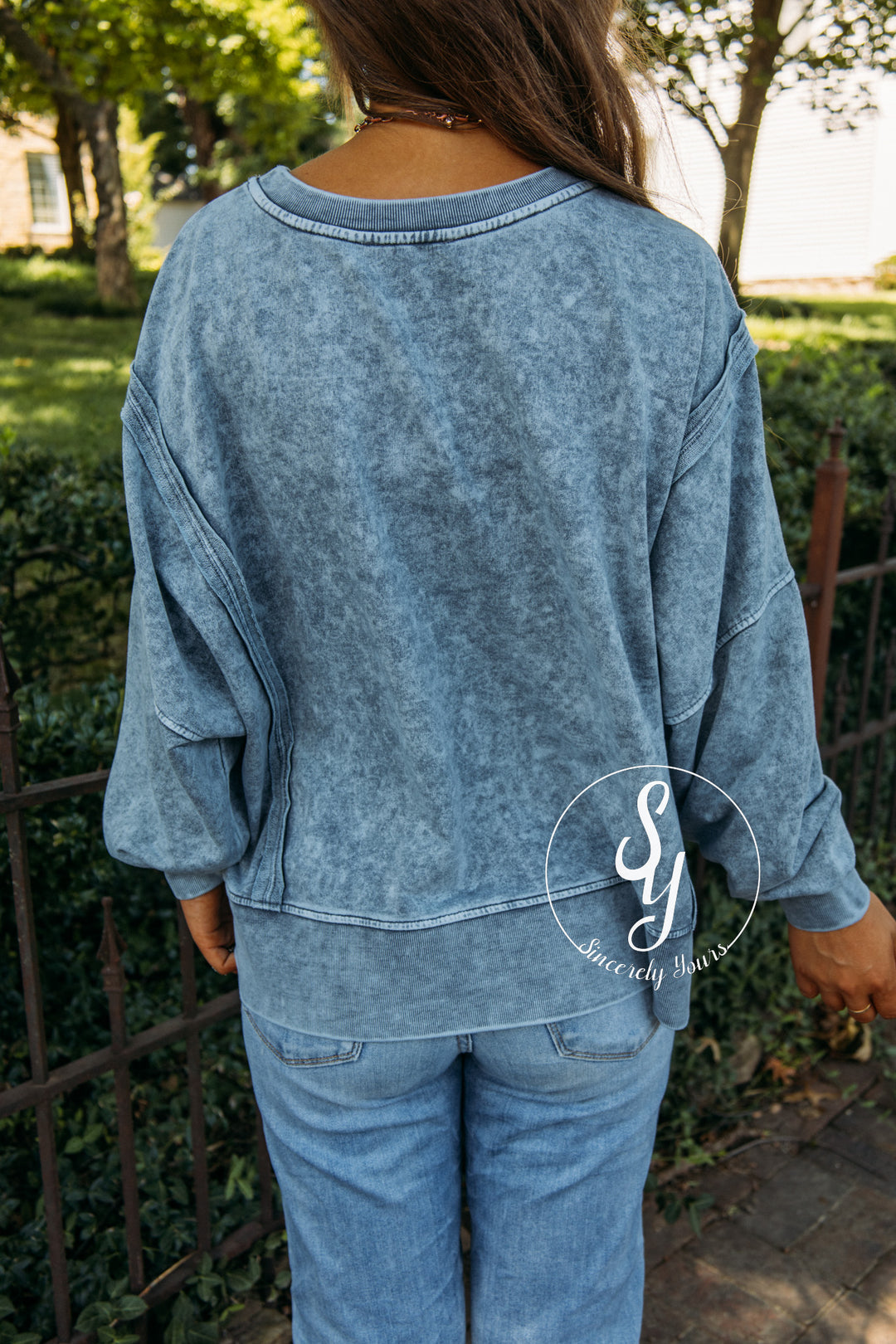 Cuddle In Crewneck - Indigo Blue