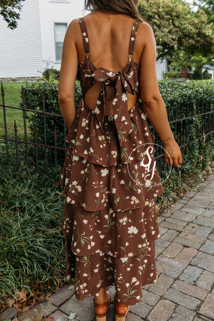 Whisper Dress - Brown Multi