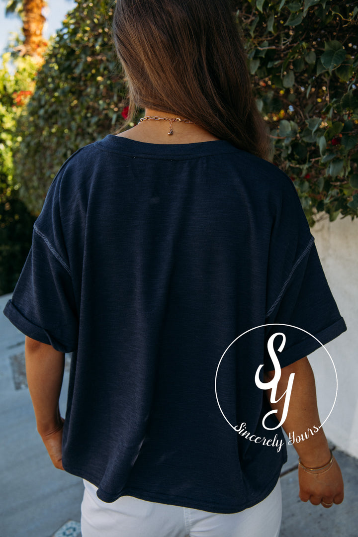 Fresh Feels Top - Navy
