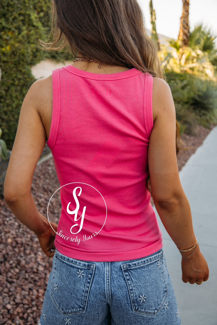 Talk About Adorable Tank - Pink