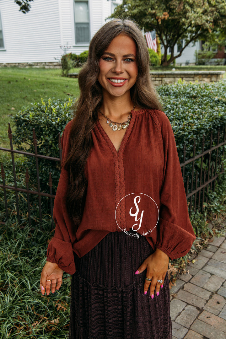 Valora Top - Chestnut