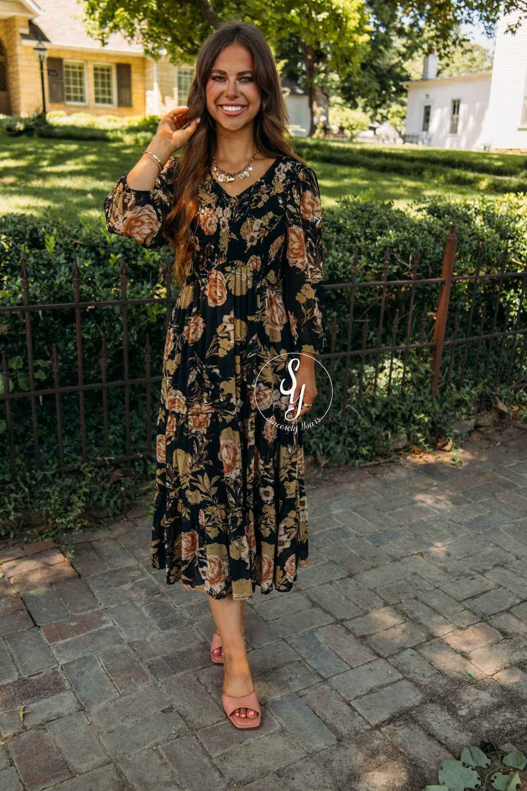 Fall Slowly Dress - Black