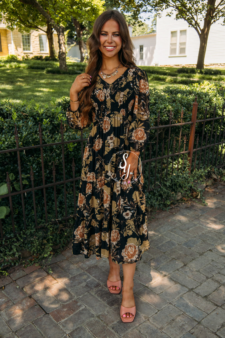Fall Slowly Dress - Black