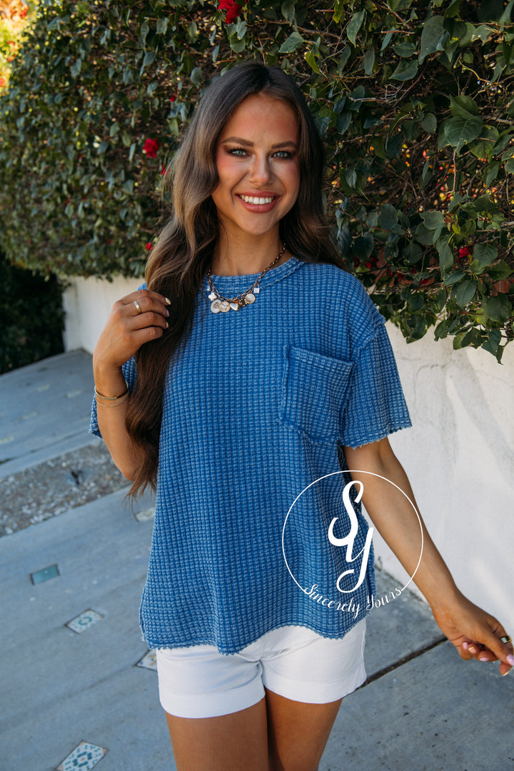 Casual Day Top - Denim Blue